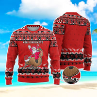 Custom Christmas New Zealand Symbols Knitted Sweatshirt Maori Pattern