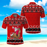Custom Christmas New Zealand Symbols Polo Shirt Maori Pattern