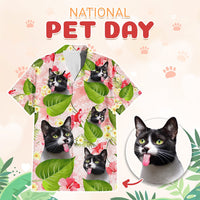 Custom Photo Funny Pet Face - National Pet Day Hawaiian Shirt Polynesian Pattern CTM05 Multicolor - Polynesian Pride