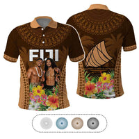 Custom Photo Fiji Day Polo Shirt Tropical Vibes