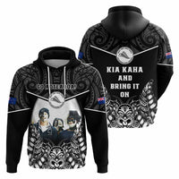 Custom Photo New Zealand Fern Rugby Hoodie Maori Pattern CTM05 - Polynesian Pride