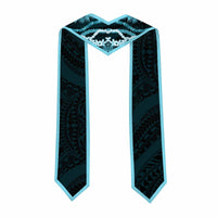 Custom Photo Hawaii Grad Name And Year Graduation Stole Polynesian Pattern With Leis CTM05 - Polynesian Pride