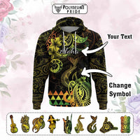 Custom Hawaii Symbols Hoodie Plumeria Kakau Polynesian Tribal CTM05 - Polynesian Pride