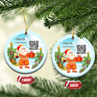 Custom Photo QR Code Polynesia Christmas Ceramic Ornament CTM05 Multicolor - Polynesian Pride