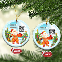 Custom Photo QR Code Polynesia Christmas Ceramic Ornament CTM05 Multicolor - Polynesian Pride