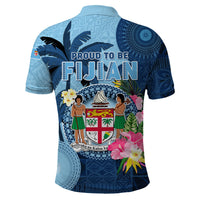 Custom Photo Fiji Polo Shirt Polynesian Palm Tree Fijian Tapa Pattern - Polynesian Pride