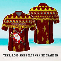 Custom Christmas Tonga Schools Polo Shirt Santa Claus Logo