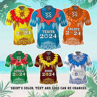 Custom Tonga School Graduation Polo Shirt Tongan Ngatu Pattern With Graduation Wreath CTM05 - Polynesian Pride