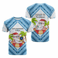 Custom Christmas Fiji Schools T Shirt Santa Claus Logo CTM05 - Polynesian Pride
