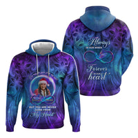Custom Photo Memorial Hoodie You Are Never Gone From My Heart Polynesian Tribal Pattern