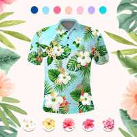 Custom Hawaii Islands Flowers Polo Shirt Polynesian Tribal CTM05 Multicolor - Polynesian Pride
