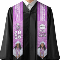 Custom Photo Hawaii Grad Name And Year Graduation Stole With Hawaiian Leis CTM05 - Polynesian Pride