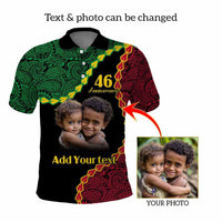 Vanuatu Independence Anniversary Custom Photo Personalized Polo Shirt Long God Yumi Stanap CTM09 - Polynesian Pride
