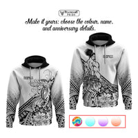 Personalised Polynesian Beauty Woman and Warrior Valentine Hoodie With Pacific Pattern CTM09 - Polynesian Pride