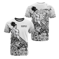Personalised Polynesian Beauty Woman and Warrior Valentine T Shirt With Pacific Pattern CTM09 - Polynesian Pride