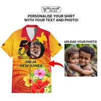 Custom Photo Papua New Guinea 50th Years Hawaiian Shirt Hapi De bilong Indipendens Papua Niugini CTM09 - Polynesian Pride