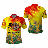 Custom Photo Papua Niugini Hapi 50th Indipendens Polo Shirt Year of PNG 1975-2025 CTM09 - Polynesian Pride