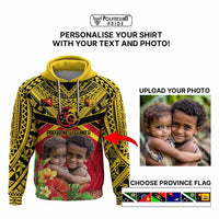 Custom Photo Provinces of Papua New Guinea 50th Years Hoodie Hapi De bilong Indipendens CTM09 - Polynesian Pride