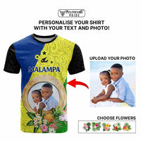 Malampa Province Custom T Shirt With Photo Vanuatuan Boar's Tusk Flag Multicolored CTM09 - Polynesian Pride