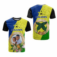 Malampa Province Custom T Shirt With Photo Vanuatuan Boar's Tusk Flag Multicolored CTM09 - Polynesian Pride