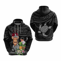 Custom Polynesian Traditional Costume Hoodie Tropical Flower