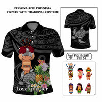 Custom Polynesian Traditional Costume Polo Shirt Tropical Flower CTM09 Multicolor - Polynesian Pride