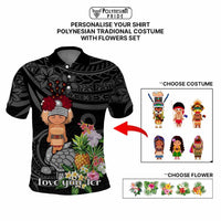 Custom Polynesian Traditional Costume Polo Shirt Tropical Flower CTM09 - Polynesian Pride
