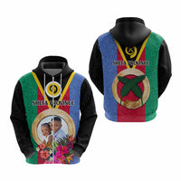 Shefa Province Custom Hoodie With Photo Vanuatuan Boar's Tusk Flag Multicolored
