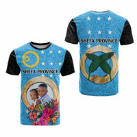 Sanma Province Custom T Shirt With Photo Vanuatuan Boar's Tusk Flag Multicolored CTM09 - Polynesian Pride