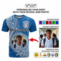 Custom Photo Tonga Back To School T Shirt Polynesian Ngatu Tribal CTM09 - Polynesian Pride