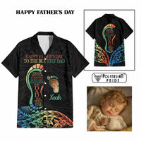 Custom Happy Father's Day - The Best Step Dad Hawaiian Shirt Polynesian Tribal Tatoo CTM09 Multicolor - Polynesian Pride
