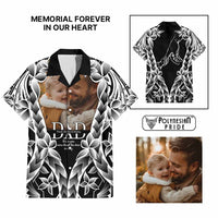 Custom Upload Photo Happy Father's Day - Best Dad Ever Hawaiian Shirt Polynesian Plumeria Tribal Art CTM09 Multicolor - Polynesian Pride