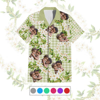 Custom Photo Hawaiian Palaka Hawaiian Shirt Mokihana Maile Ilima Leis CTM09 Multicolor - Polynesian Pride