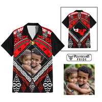 Custom Photo Tonga Hawaiian Shirt Polynesian Pattern Mixed Ngatu Kupesi CTM09 Multicolor - Polynesian Pride