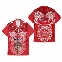Custom Photo Samoa Hawaiian Shirt Polynesian Fish Tattoo and Boar Tusk Art CTM09 - Polynesian Pride
