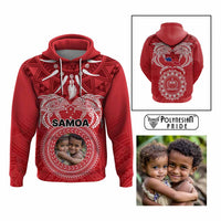 Custom Photo Samoa Hoodie Polynesian Fish Tattoo and Boar Tusk Art CTM09 Multicolor - Polynesian Pride