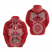 Custom Photo Samoa Hoodie Polynesian Fish Tattoo and Boar Tusk Art CTM09 - Polynesian Pride