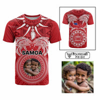 Custom Photo Samoa T Shirt Polynesian Fish Tattoo and Boar Tusk Art CTM09 Multicolor - Polynesian Pride