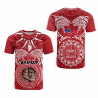 Custom Photo Samoa T Shirt Polynesian Fish Tattoo and Boar Tusk Art CTM09 - Polynesian Pride