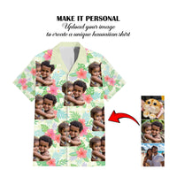 Custom Photo Aloha Tropical Hawaiian Shirt with Hibiscus Leaves Seamless Pattern CTM09 Multicolor - Polynesian Pride