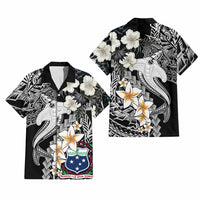 Custom Hawaii Tropical Hawaiian Shirt Hammerhead Shark and Coat of Arm Polynesian Island CTM09 - Polynesian Pride