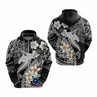 Custom Hawaii Tropical Hoodie Hammerhead Shark and Coat of Arm Polynesian Island CTM09 - Polynesian Pride