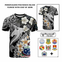 Custom Hawaii Tropical T Shirt Hammerhead Shark and Coat of Arm Polynesian Island CTM09 Multicolor - Polynesian Pride
