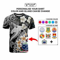 Custom Hawaii Tropical T Shirt Hammerhead Shark and Coat of Arm Polynesian Island CTM09 - Polynesian Pride