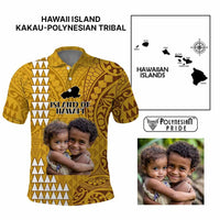 Custom Island of Hawaii Polo Shirt Kakau Mixed Polynesian Tribal CTM09 Multicolor - Polynesian Pride