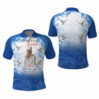 Custom Photo Memorial Forever in our Heart Polo Shirt Mixed Polynesian Pattern CTM09 - Polynesian Pride