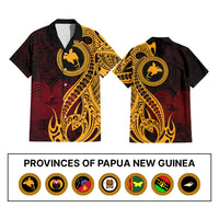 Custom Provinces of Papua New Guinea Hawaiian Shirt Bird of Paradise Polynesian Tribal CTM09 Multicolor - Polynesian Pride