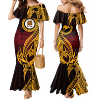 Custom Provinces of Papua New Guinea Mermaid Dress Bird of Paradise Polynesian Tribal - Polynesian Pride