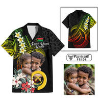Custom Photo Vanuatu Provinces Hawaiian Shirt Vanuatuan Pig Tusk and Pacific Beauty Flower CTM09 Multicolor - Polynesian Pride