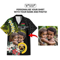 Custom Photo Vanuatu Provinces Hawaiian Shirt Vanuatuan Pig Tusk and Pacific Beauty Flower CTM09 - Polynesian Pride